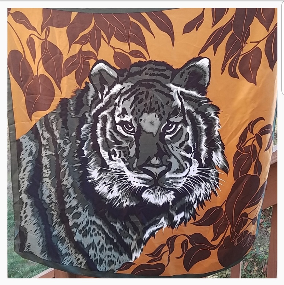 Tiger silk scarf
